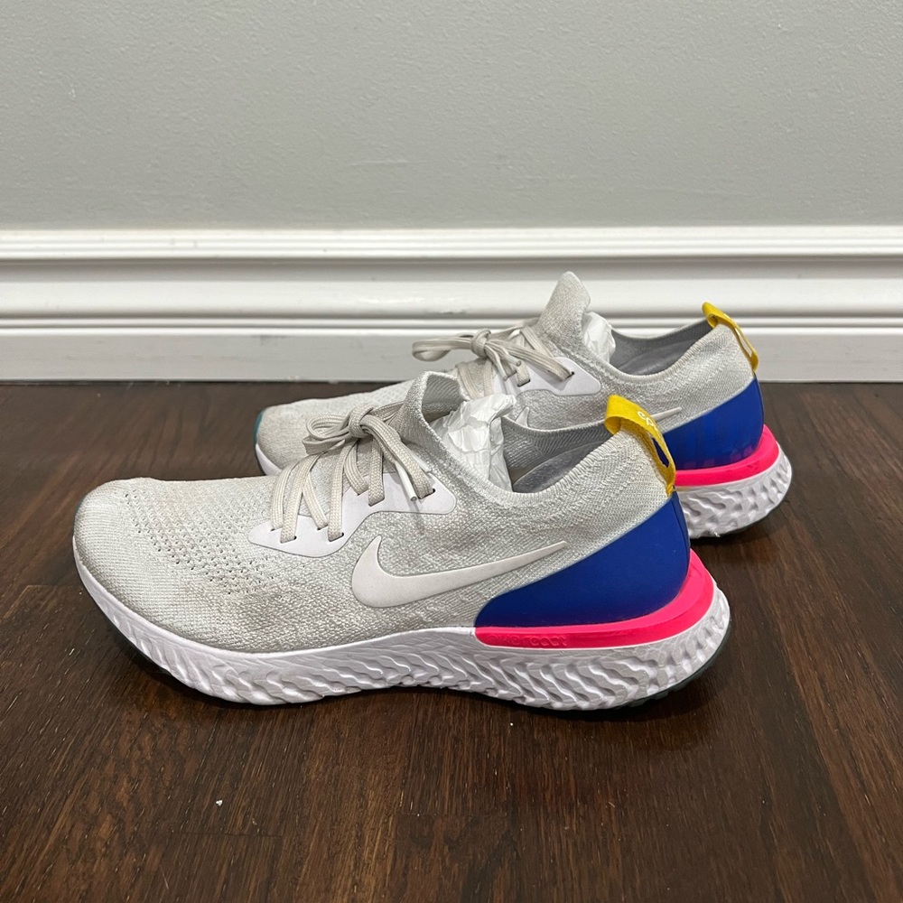 Nike | Epic React Flyknit | White | Mens | 8 | Used